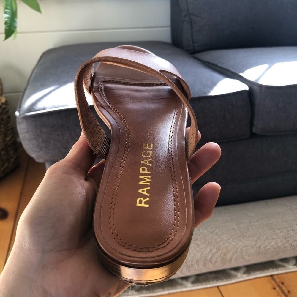 Rampage Camel Tan Sandals Size 7 Worn Once Summer Casual - Picture 6 of 9